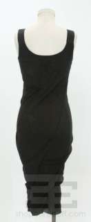 Dolce & Gabbana Black Cotton Mesh Sleeveless Hook & Eye Dress Size 