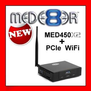   MED450X2 + PCIe WiFi 802.11g/n Player & Streamer, USB 3.0, Gigabit LAN