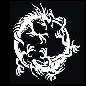  LazyCats   Yin Yang Dragons Decal for Cars Trucks Home and 