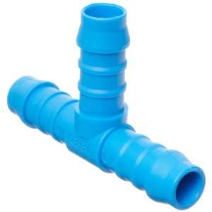   66 Hose Fitting, Tee, Blue, 16 mm x 14 mm x 16 mm Hose ID (Pack of 5
