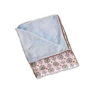   Lane Modern Vintage Blue Small Moroccan Piped Blanket 