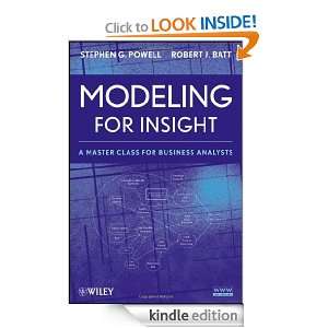 Modeling for Insight A Master Class for Business Analysts Stephen G 