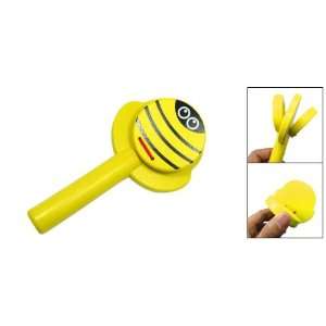  Como Kids Wooden Hand Hold Castanets Toy Yellow Bee Design 
