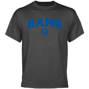  Angelo State Rams Charcoal Logo Arch T shirt 