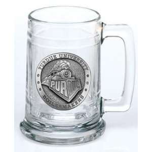 Purdue Boilermakers Glass Stein (Beverage Mug) 15 oz 