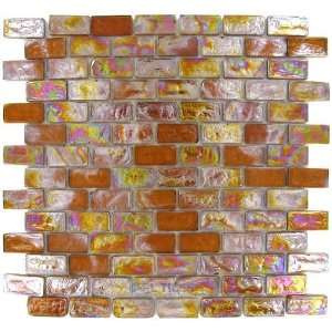  Majesta tiles   1 5/8 x 3/4 seaside glass tile in amber 