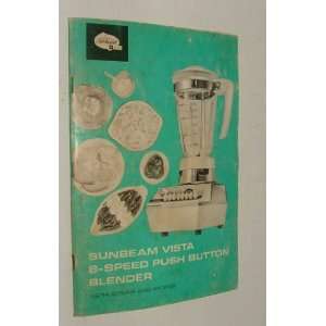   Speed Push Button Blender (Instructions And Recipes) Sunbeam Books