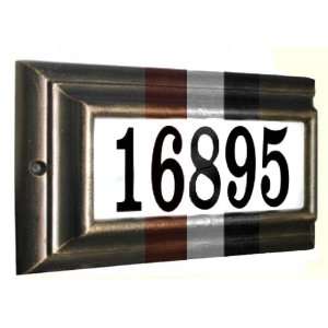  STANDARD Lighted Address Plaque with Black Vinyl Numbers 
