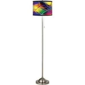  Colors In Motion Light Giclee Brushed Nickel Floor Lamp 
