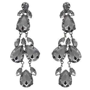  Distinctive Silver Crystal Post Drop earrings Jewelry