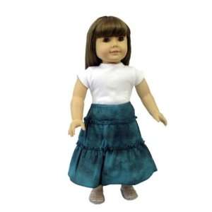   Girl Doll Clothes White T shirt with Bohemian Skirt Toys & Games
