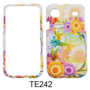 CELL PHONE CASE COVER FOR SAMSUNG VIBRANT T959 FLOWERS LEAVES ON WHITE