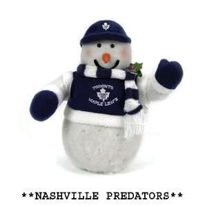  Pack of 2 NHL Nashville Predators Fiber Optic Snowman 