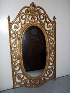 Ornate Vintage Syroco Wall Mirror 2316 dated 1969  