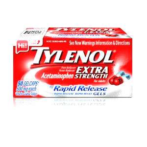 Tylenol Extra Strength Rapid Release 500mg 50 Gelcaps 300450488503 