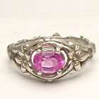Pink Sapphire Gemstone Bone Ring Solid Sterling Silver also in 14kt