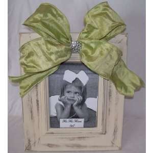  Beige and Green Rhinestone Picture Frame Baby
