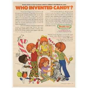  1970 Who Invented Candy? Health tex Kids Clothes Print Ad 