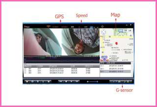   Software,we can check its GPS data,Speed,Date/time/Map G sensor.etc