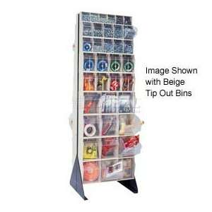  Stationary Tip Out Bin Unit   Double Sided 70 H White 
