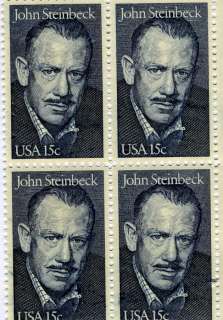 John Steinbeck. 4 /15 cent US postage stamps #1773  
