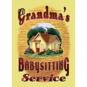  Tin Sign Grandmas Baby Sitting Service 