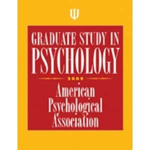  Graduate Study in Psychology [GRADUATE STUDY IN PSYCHOLO 