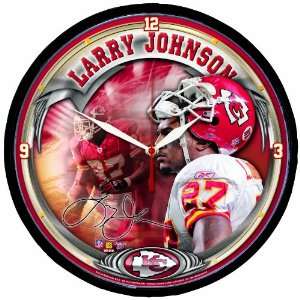  NFL Kansas City Chiefs Larry Johnson Round Clock Sports 