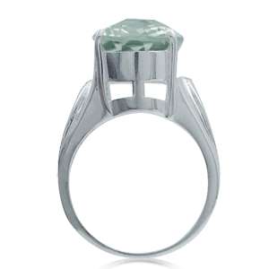 14ct. HUGE Natural Green Amethyst & White Topaz 925 Sterling Silver 
