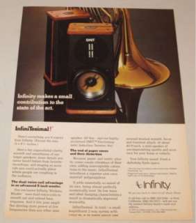 advertisement type vintage infinity infinitesimal speaker print ad 