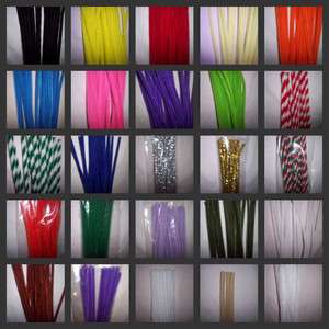 12 Craft Stems Chenille or Metallic   Size/ Color Choice  