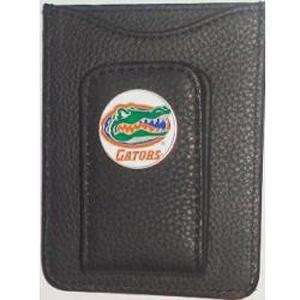 Florida Gators Black Leather Money Clip with Cardholder  