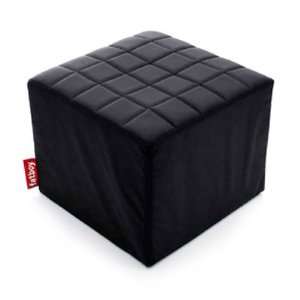  First Avenue Ottoman with Block Stitching Color Black 