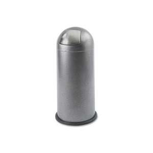   Top Dome Receptacle 15 Gal 16 1/2x35 Black/Silver