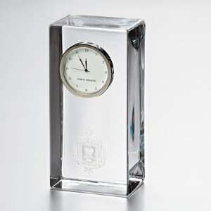  USNA Tall Glass Desk Clock by Simon Pearce Sports 