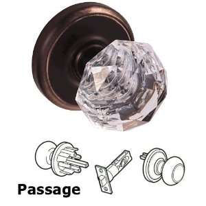  Passage clear knob with stepped rosette in oil rubbed 