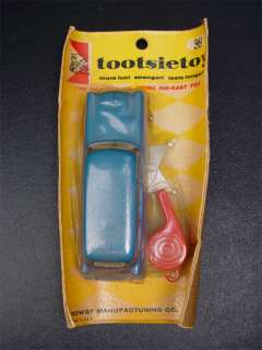 Vintage Mint Tootsie Toy Police Car Badge & Whistle Set  