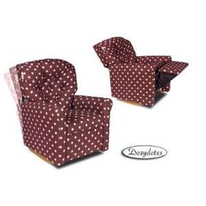    Classic Pink A Dot Fabric Rocker Kids Recliner Furniture & Decor