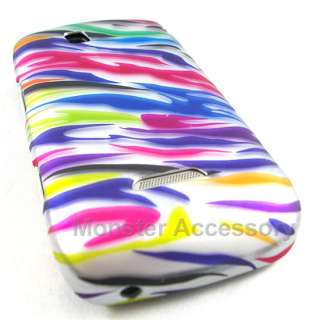 Rainbow Zebra Hard Cover Case for Samsung Sidekick 4G  