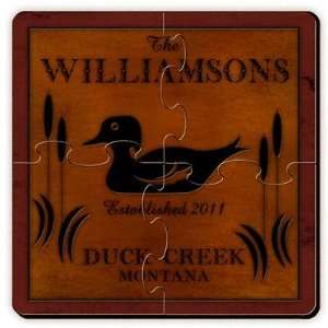  Wedding Favors Wood Duck Cabin Series Coaster Puzzle Set 