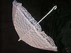 Lot of 2   6 inch White Lace Umbrella or Parasol Baby or Bridal Shower 