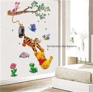 Disney Pooh Swing Flower Removable Wall Sticker Nursery  