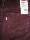 NWT LEVIS JEANS 514 BEAT DOWN CORDS mens SLIM STRAIGHT 31 30 BBQ 