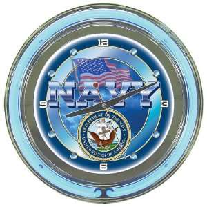  United States Navy Neon Clock