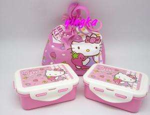 HELLO KITTY Lunch Box 2 pcs + Bag School Bento  