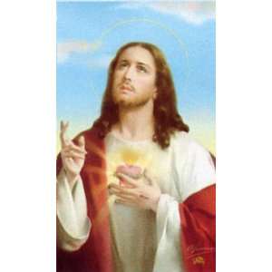  Sacred Heart of Jesus Custom Prayer Card day background 