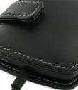 Black Monaco Book Type Leather Case Cover for Motorola Atrix 2 II 