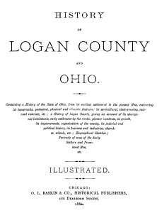 1880 Genealogy & History of Logan County & Ohio OH  