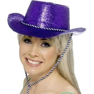 Smiffys Cowboy Purple Glitter Hat  Toys & Games  