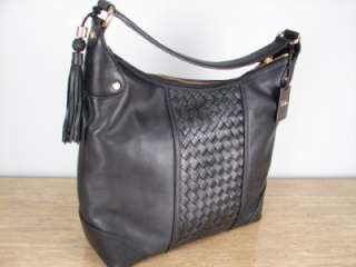   Haan Avery Hobo Black Heritage Weave Leather NWT Handbag Purse  